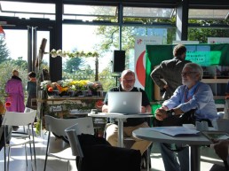 Louis Janssen y Michael ramsaur en el Foyer Principal, WSD Cardif 2013.