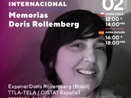 Semana 4 Memorias. Doris Rollemberg, Brasil, TTLA-TELA / OISTAT España, Charla Internacional: MEMORIAS / Doris Rollemberg Expone: Doris Rollemberg, Presenta: Claudia Suárez