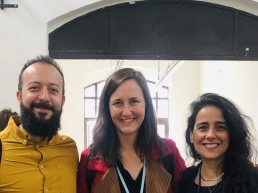 Stéphane Segreto-Aguilar, Responsable Desarrollo Internacional de Artcena; Carolina Santo, Curadora de PQ Performance y Claudia Suárez Olivares, Encargada de Proyectos OISTAT ESPAÑA.