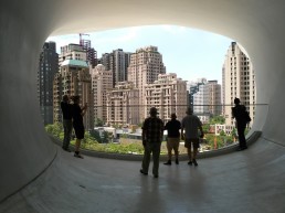 Visita National Taichung Theater, vista de la ciudad desde el teatro.