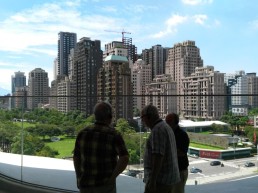 Visita National Taichung Theater, vista de la ciudad desde el teatro.