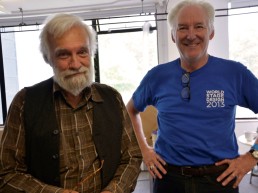 Jerôme Maeckelbergh y John Mayberry, preparando el taller de Jerôme.